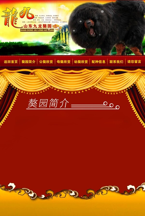 藏獒网页模板图片
