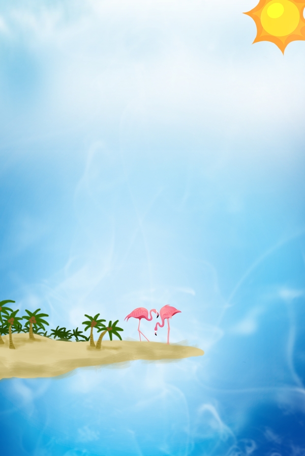 阳光小岛背景图片