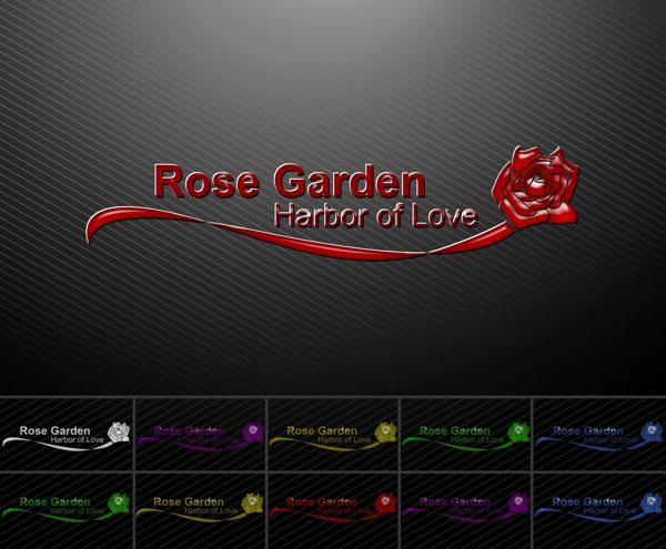 标志logo设计玫瑰花婚庆图片
