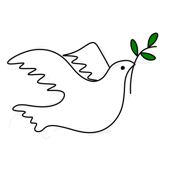 五四青年节鸽子白鸽手绘可爱免抠素材