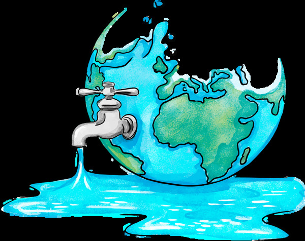卡通手绘简约圆形地球保护地球