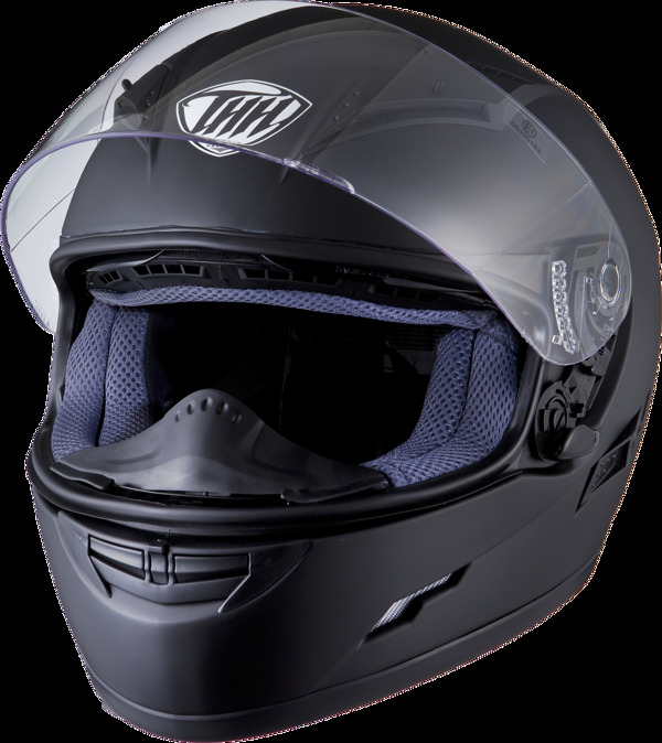 酷黑摩托车头盔免抠png透明图层素材