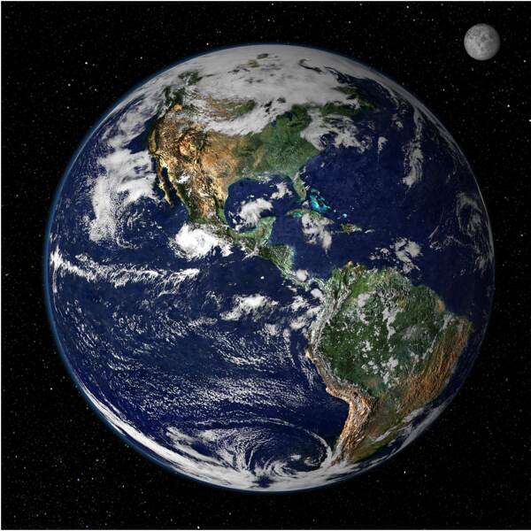 超大清晰太空中的地球图片