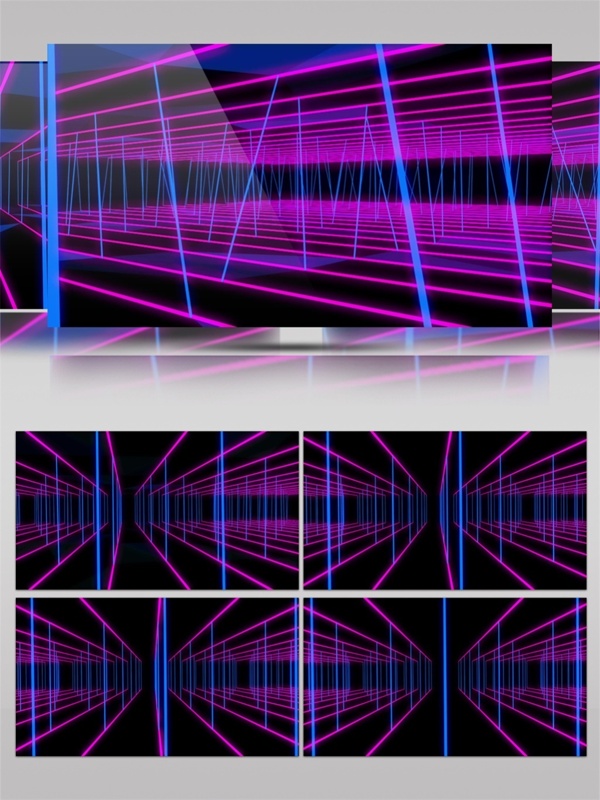 紫色方块光束视频素材