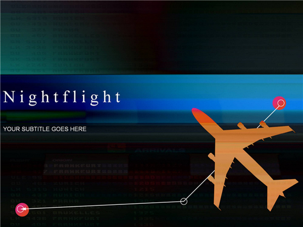 飞机ppt模板
