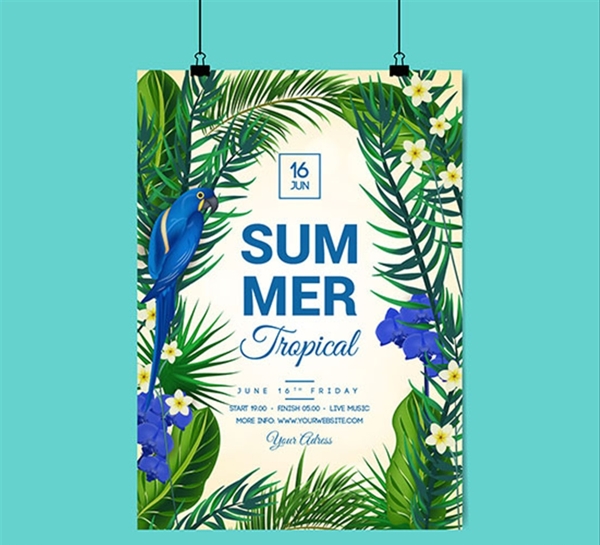 热带夏季海报