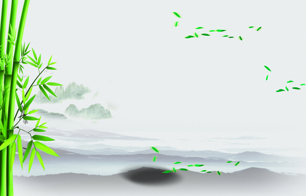 竹子中国风水墨高清背景图