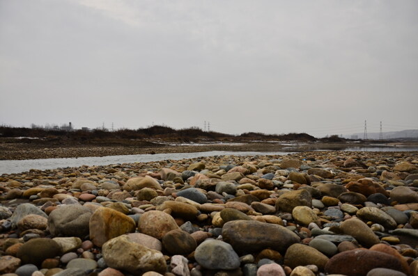 河滩上的鹅卵石