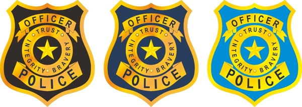 警徽警察标志徽章标志标记logo矢量图