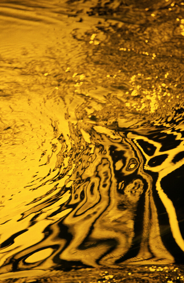 金色水纹河流