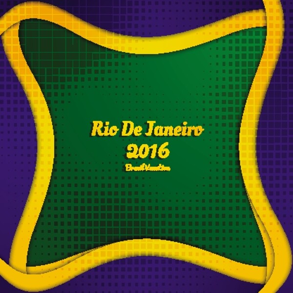 巴西2016奥运会色彩点缀背景素材