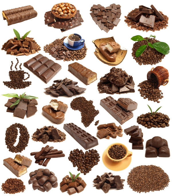 巧克力和咖啡豆