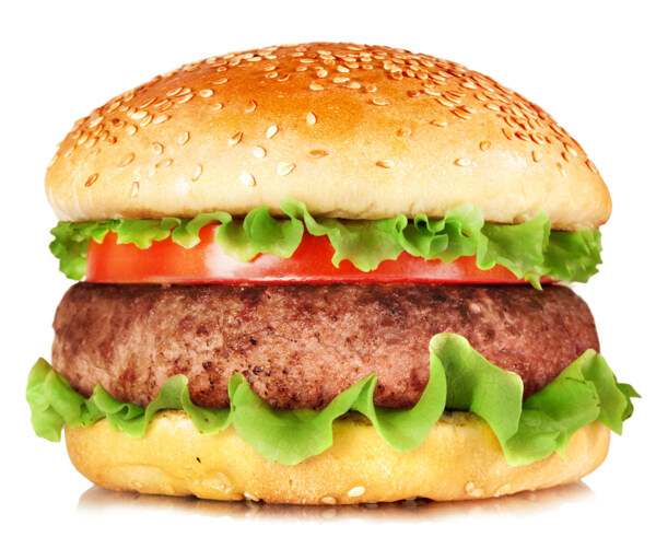 牛肉青菜汉堡包图片