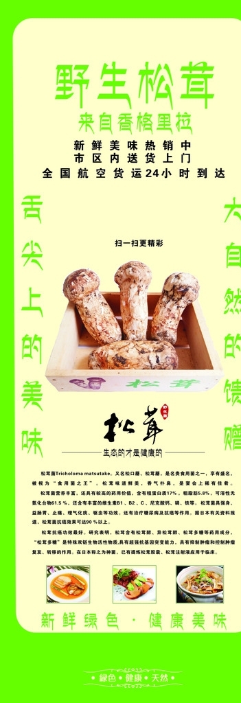 绿色食物展架