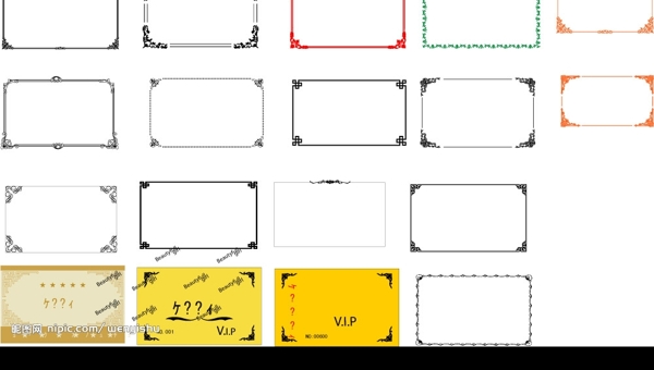 PVC卡常用花边图片