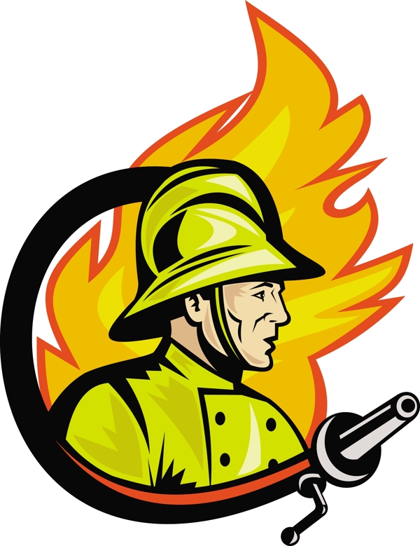 消防队员或消防队员用灭火水龙带