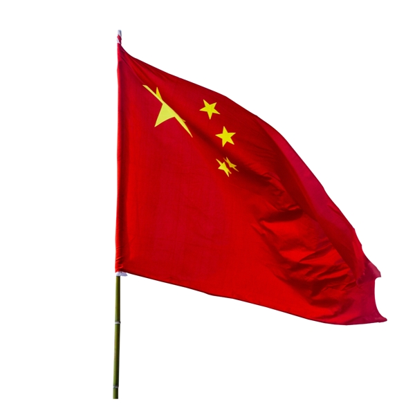 实拍中国五星红旗