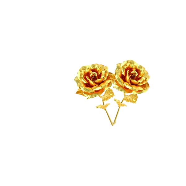 大气金色玫瑰花