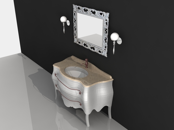 欧式洗手池3d模型