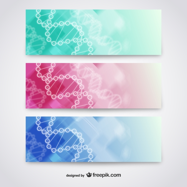 精美DNA科技横幅设计图片