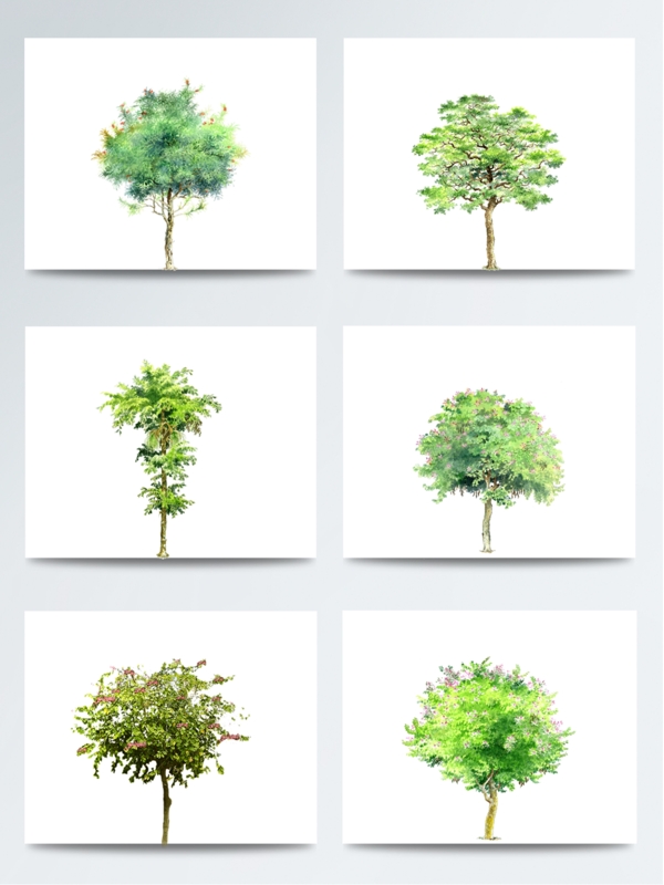 绿树手绘元素创意设计