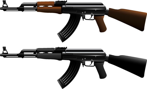 AK47冲锋枪向量