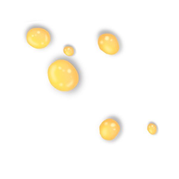 浅金色圆形立体油滴