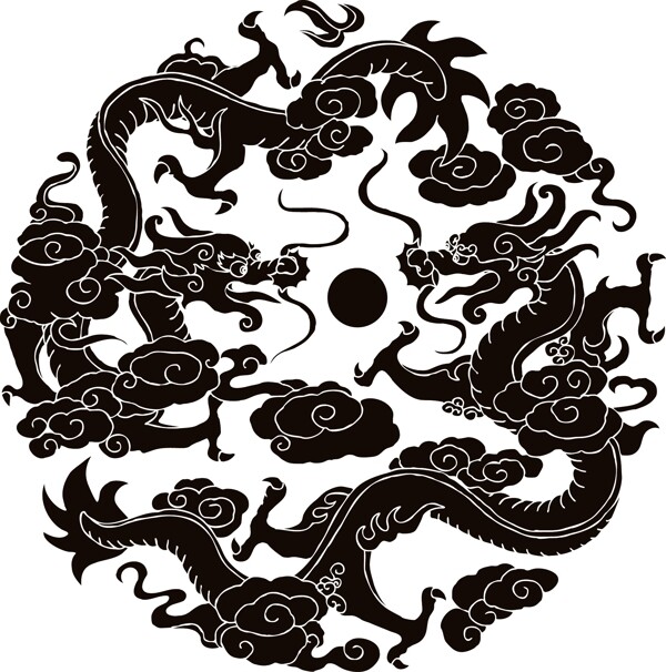 龙纹等中国风传统古典纹饰图片