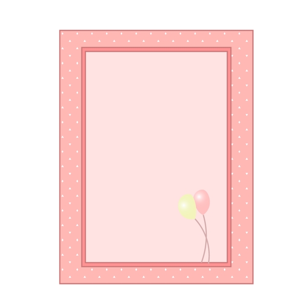 粉红色立体相框插图