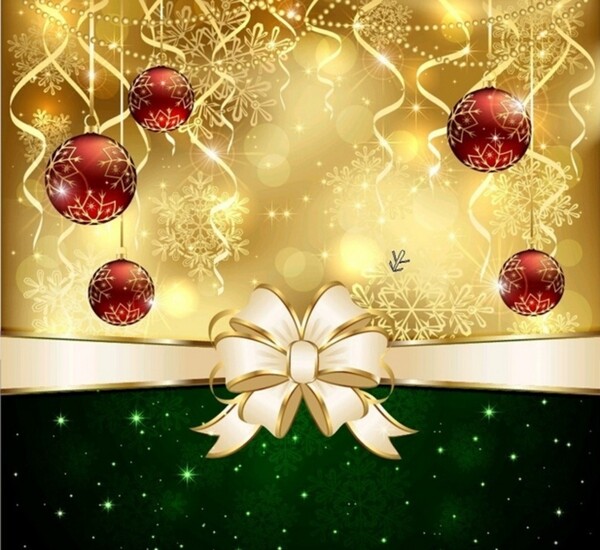 金色星光背景圣诞节卡片
