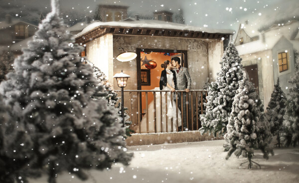 冬季主题婚纱摄影图片