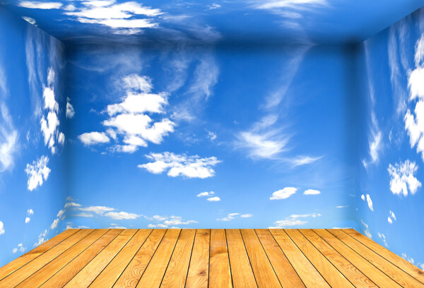 蓝天白云空间背景图片