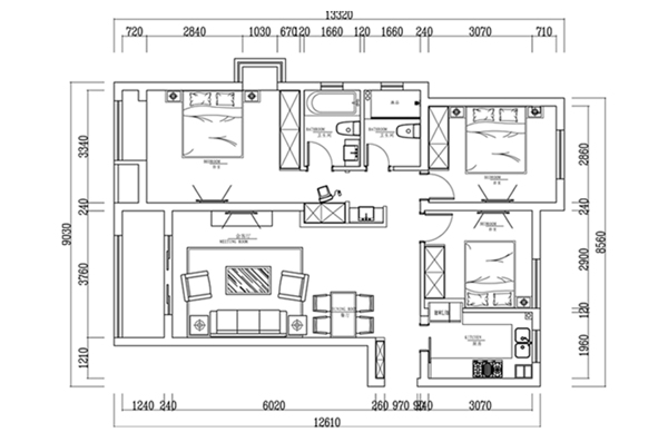 住宅室内CAD平面图
