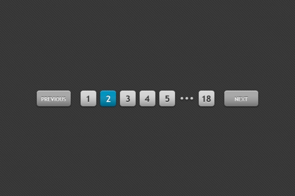 网页分页按钮元素PSD下载