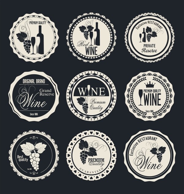 葡萄酒标签图片