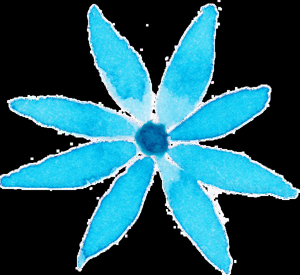冰晶花瓣卡通透明素材