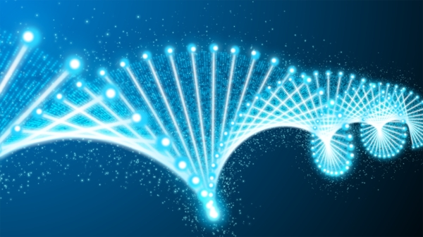 科技DNA现代蓝色背景