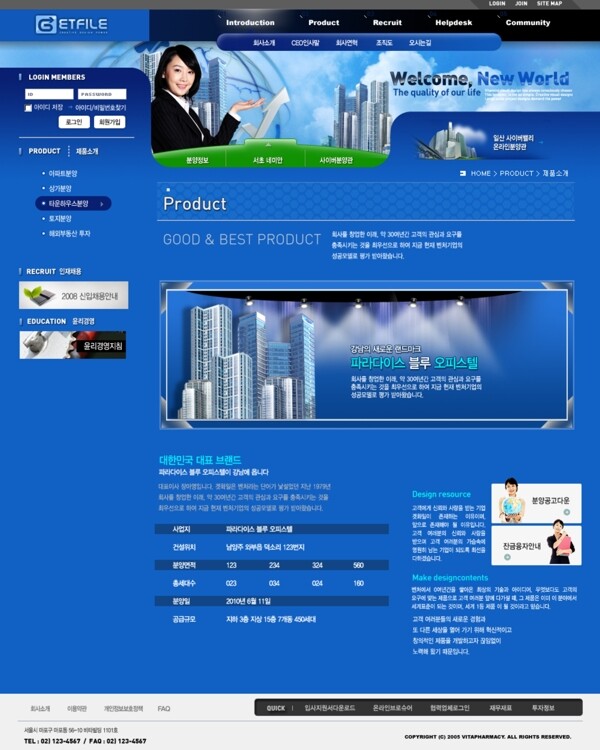 大气商业网站模版图片