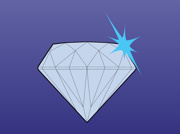 扁平化钻石图标
