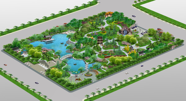 公园景观设计效果图