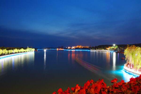 同州湖夜景