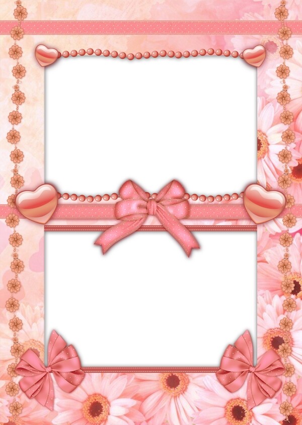 粉色可爱相框模板图片