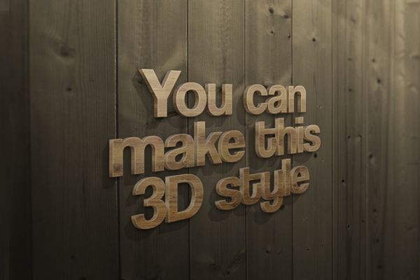超美的3D效果金属立体字样式
