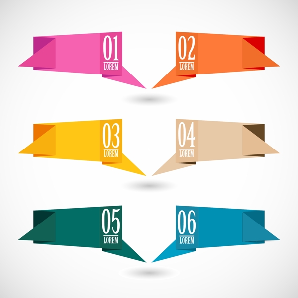 彩色折纸对话框标签设计
