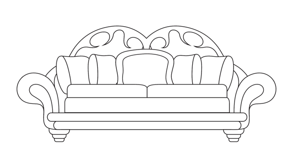 沙发矢量形状设计