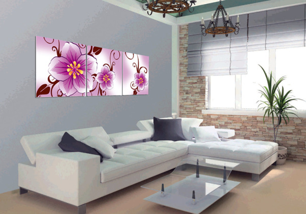 客厅花卉画框