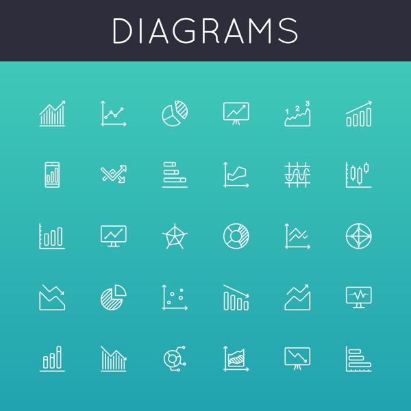 统计图标设计素材矢量图