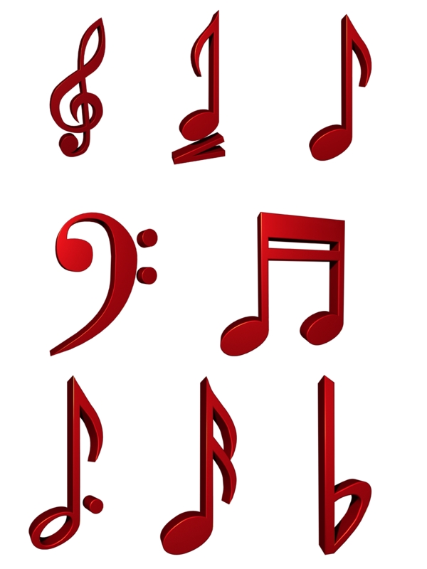 音乐节音符元素立体音符