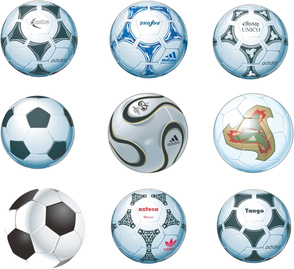 9AI格式的超现实的和专业的足球矢量素材
