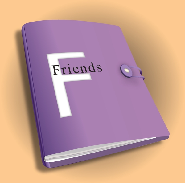 紫色封面笔记本矢量素材